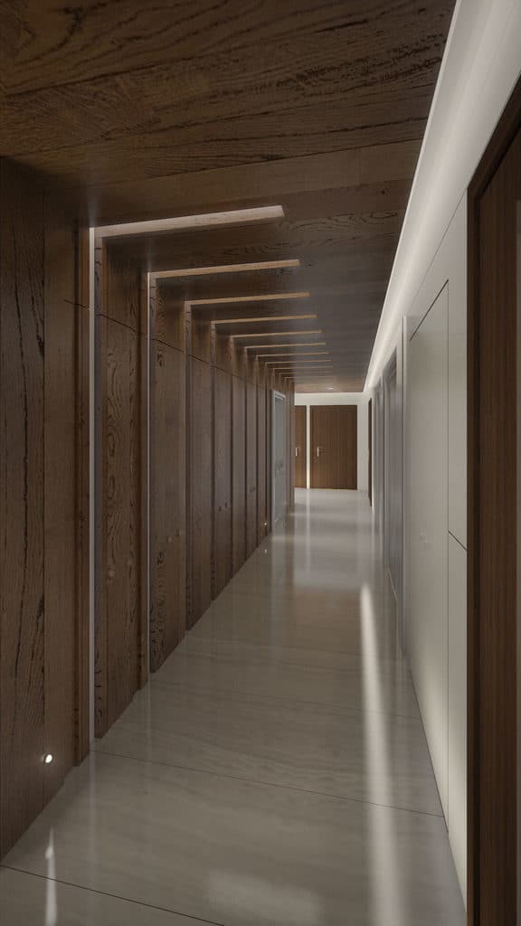 Proyecto integral de interiorismo del edificio residencial Tivé en Bosque del Real realizado por Manuel Torres Design