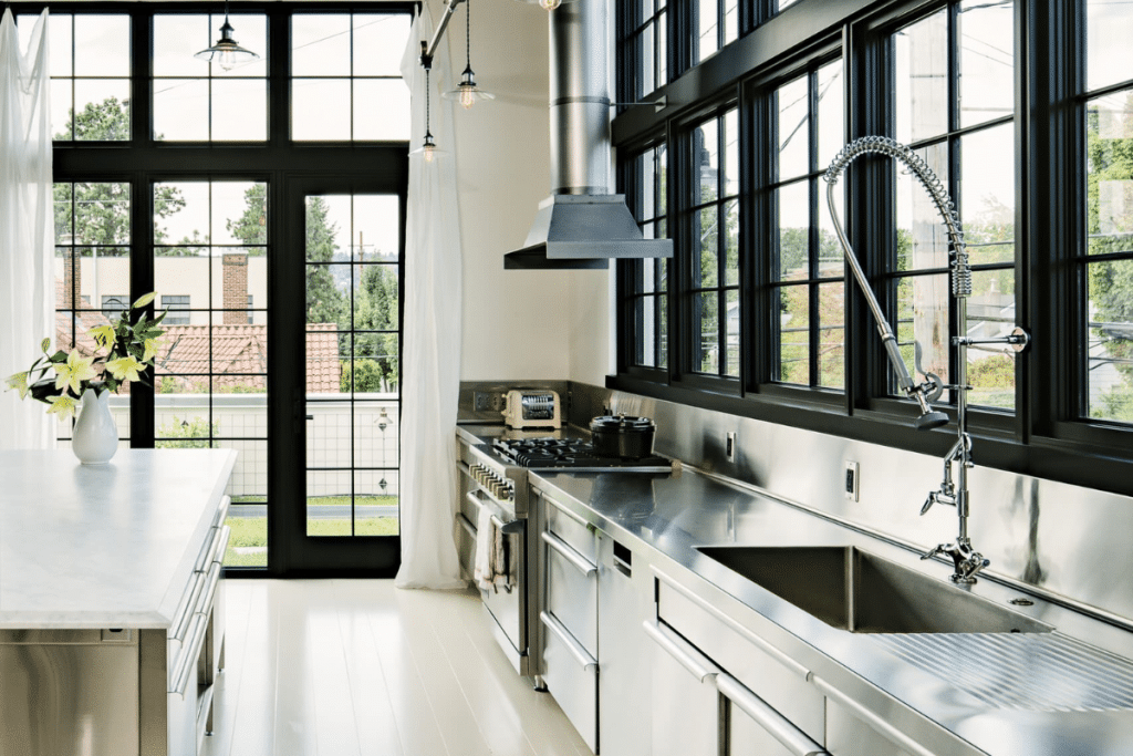 industrial style kitchen